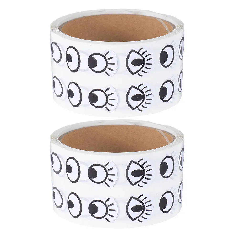 

2 Rolls Creative Cartoon Eyes Stickers Self Adhesive for DIY Craft Fun Googly Eyes Eyeball Stickers for