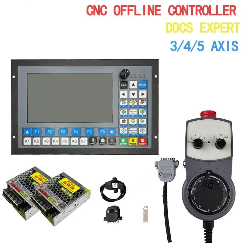 

DDCS-EXPERT 3/4/5 Axis CNC Standalone Offline Controller Support Close-loop Stepper/ATC Controller Replace DDCSV3.1 MPG