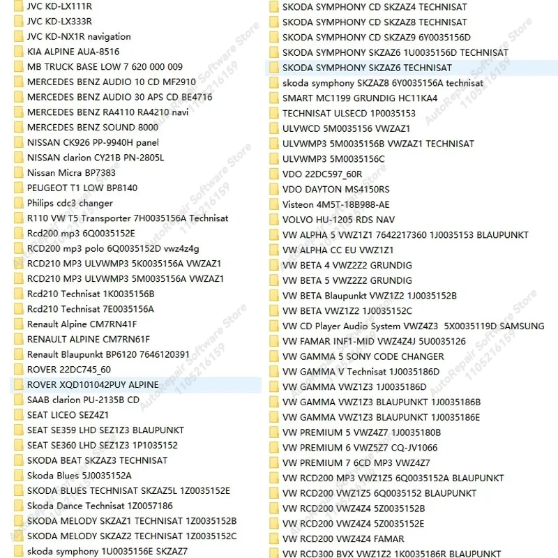 Calulateur d'autoradio Code de déverrouillage d'autoradio Code de calulateur en Eeprom pour Alfa pour BECKER pour Honda pour Nissan pour BMW... ectez de nombreuses voitures