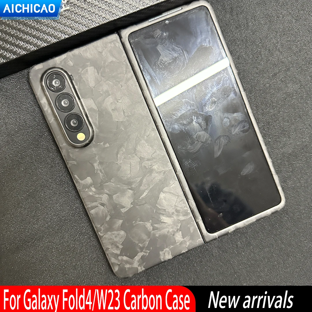 ACC-Forged Carbon Fiber Phone Case For Samsung Galaxy Z Fold 4 Aramid Fiber Anti-Fall Busines Cover Galaxy Z Fold5 Case