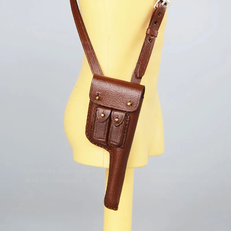 1/6 żołnierz skórzany pistolet maszynowy klatka piersiowa wisząca torba na amunicję pas biodrowy pasek na ramię pasuje do 12-calowych lalek figurkowych