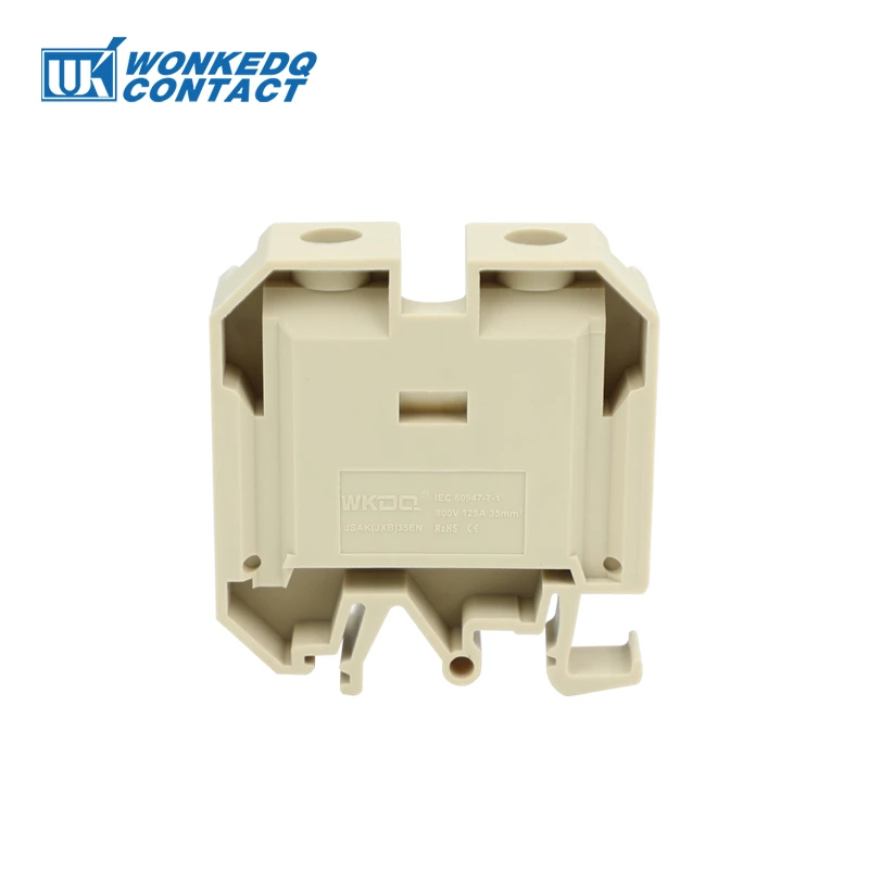 5Pcs SAK35EN Universal Screw Connection Feed-through SAK 35 mm² Wire Electrical Connector DIN Rail Terminal Block SAK 35EN