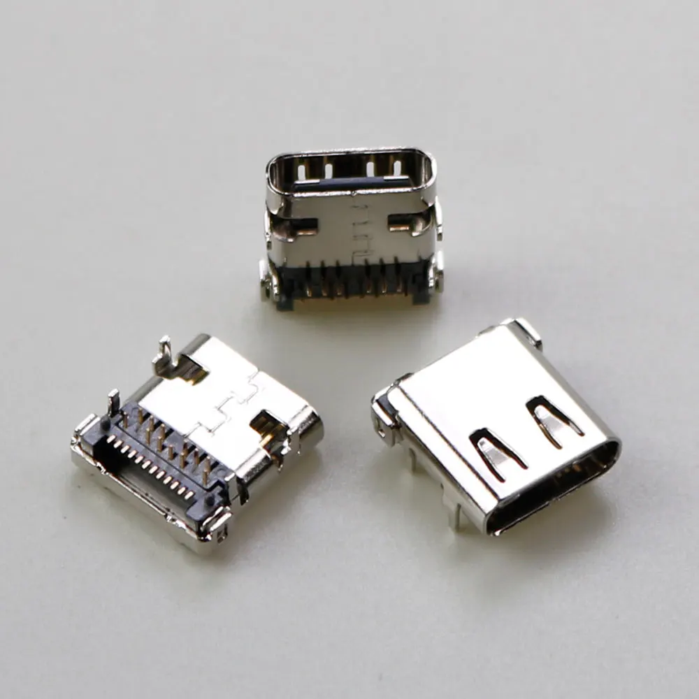 

5-20Pcs USB 3.1 Type-C 24 Pin Female Socket SMD DIP PCB Connector Jack for PCB Design DIY USB-C High Current Fast Charging Port