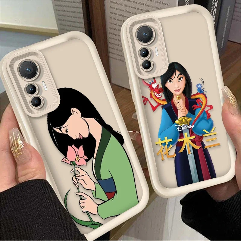 Casing Mulan kartun Disney untuk Xiaomi, 14T 13T 12T 11T 13 12 11 Lite 5G NE POCO X6 X5 F6 F5 F3 X4 GT X3 NFC M5S C65 M6 Pro Funda