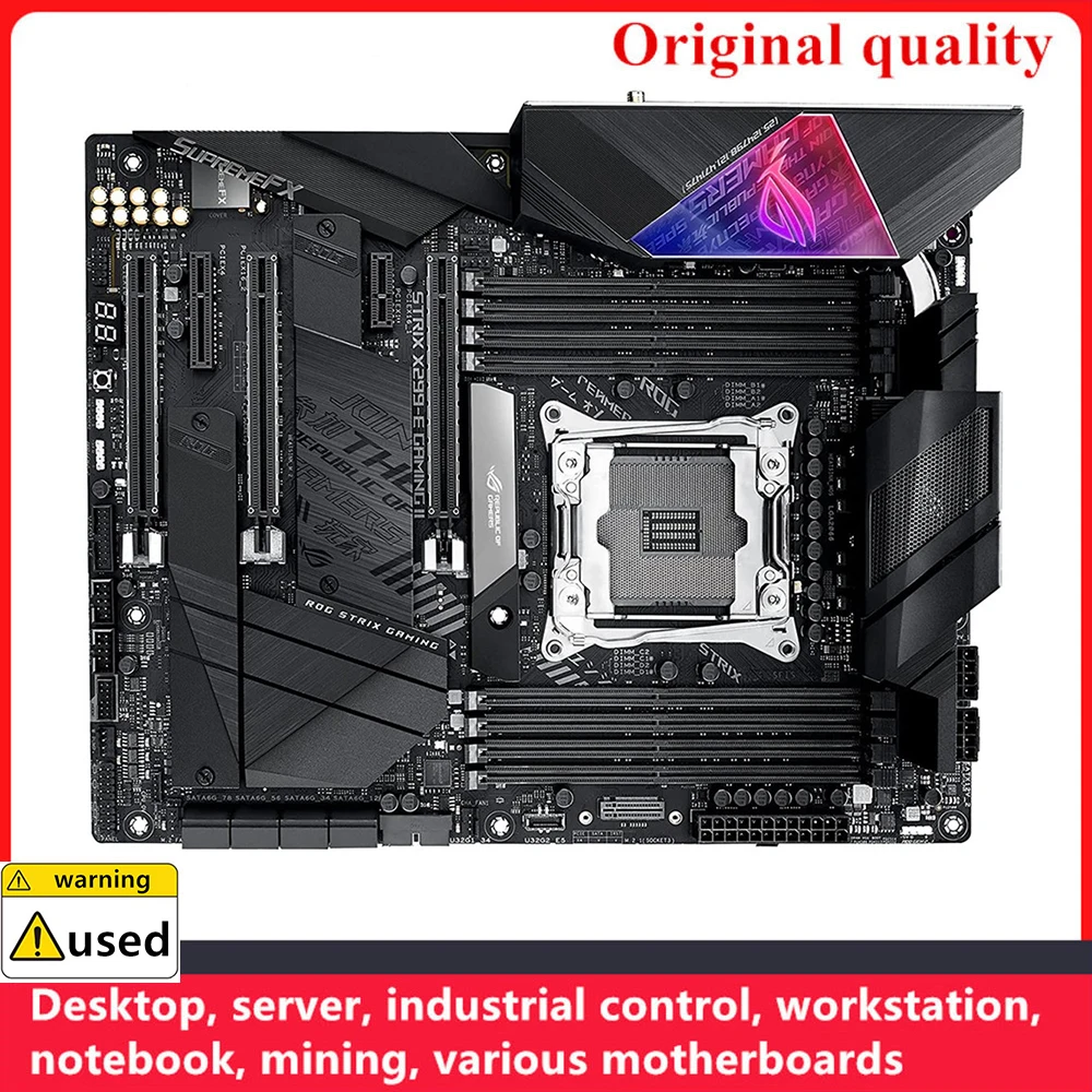 Placas-mãe ROG STRIX X299-E GAMING II, LGA 2066, DDR4 ATX, Overclock Intel X299, Desktop Mainboard, SATA III, USB 3.0