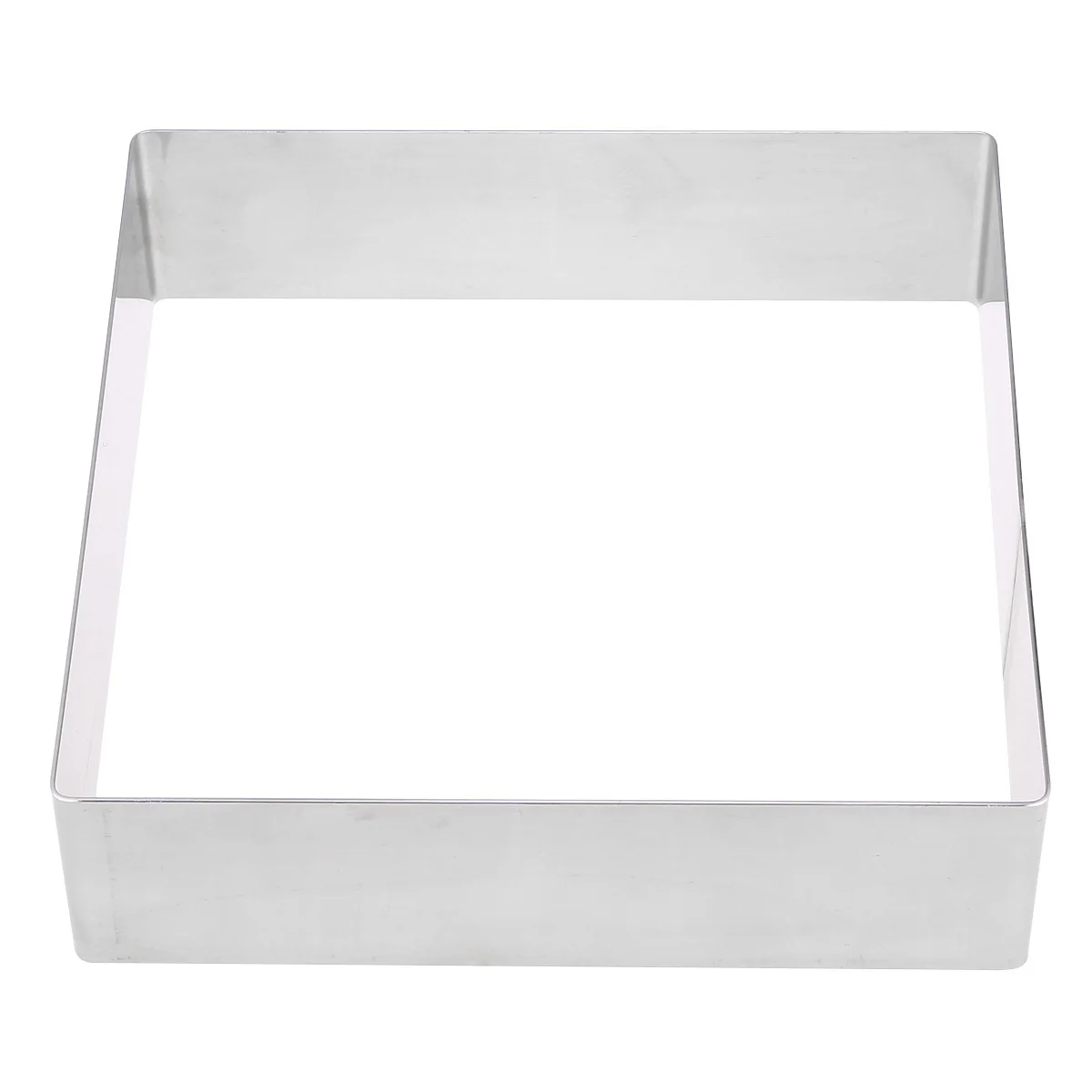 

22Cm Stainless Steel Cake Ring Mousse Baking Mold Square Dessert Pastry Cutter Oven Tool Cookie Fondant Cheese Craft Clay Cutter