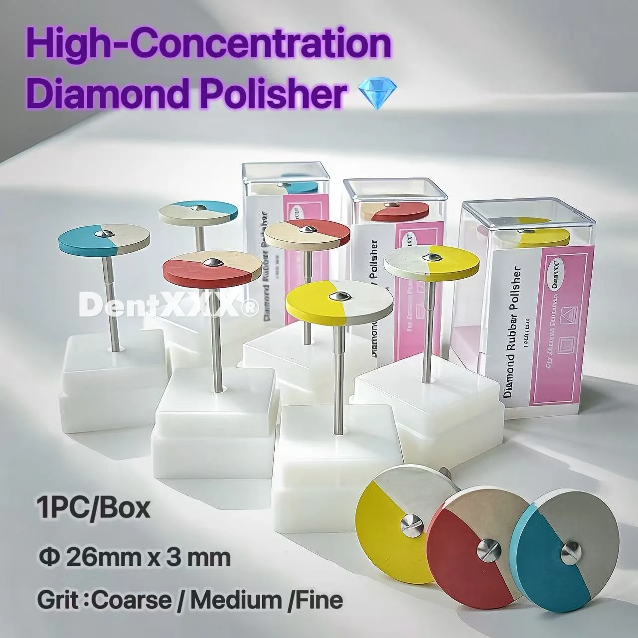 BUY 5 GET 2 FREE High-Concentration Diamond Polishing Heads 3 Grits Polishing Wheel For Finishing and Polishing