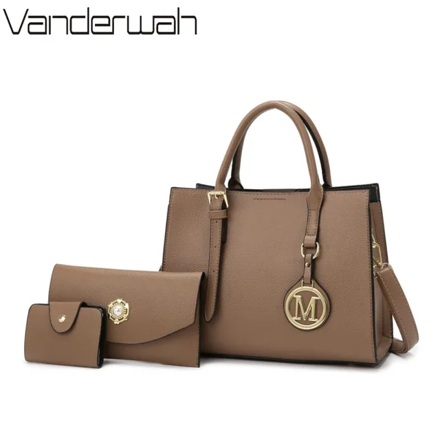 3-częściowy lub 1 zestaw Casual Tote Vintage Ladies Hand Bag PU Leather Luxury Handbags Women Designer Bags for Women Sac A Main Femme
