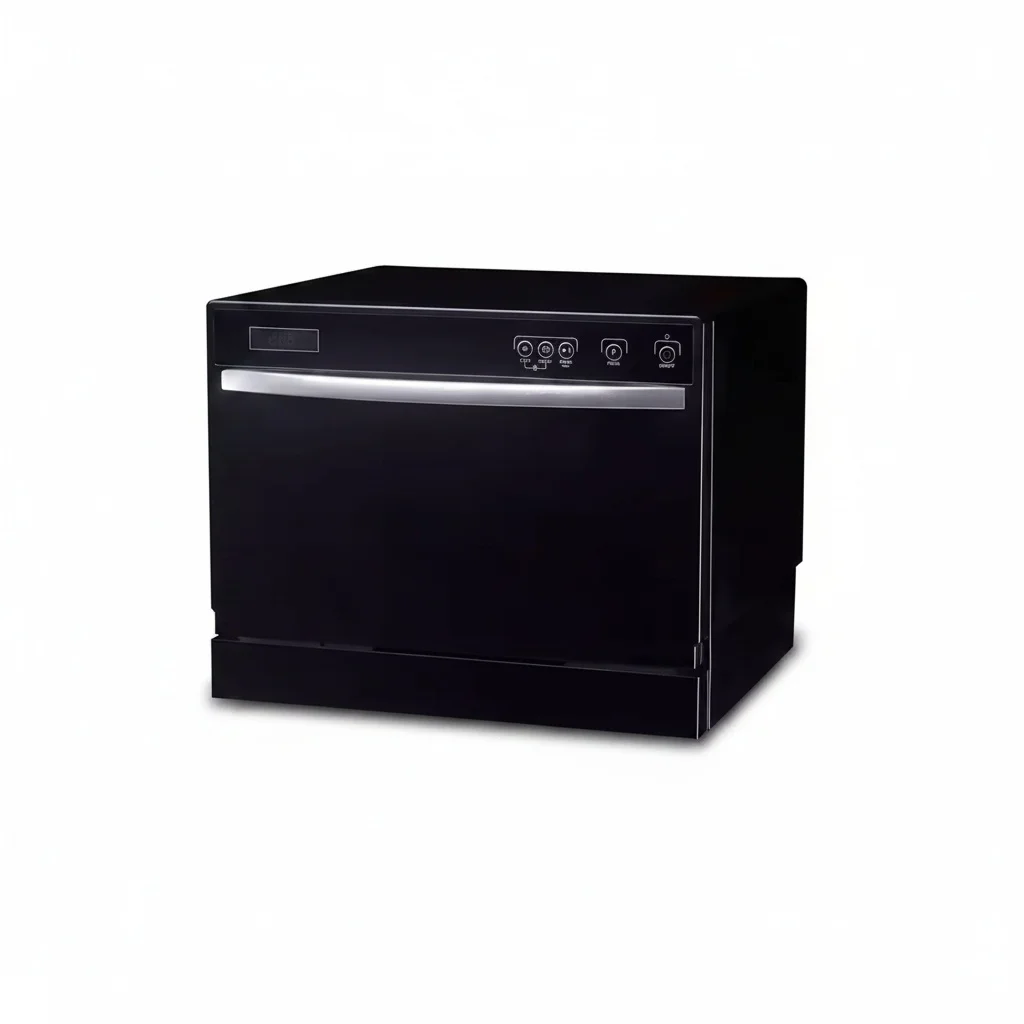 Countertop Dishwasher, 6 Washing Programs, 6 Place Settings Dish Washer, Concealed Heating Element, Anti-Flood Anti-Leak