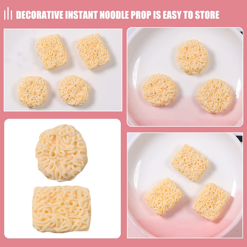 

24pcs Fake Instant Noodles Model Instant Noodles Realistic Decor Items for Dollhouse Miniature Accessories Educational Toys