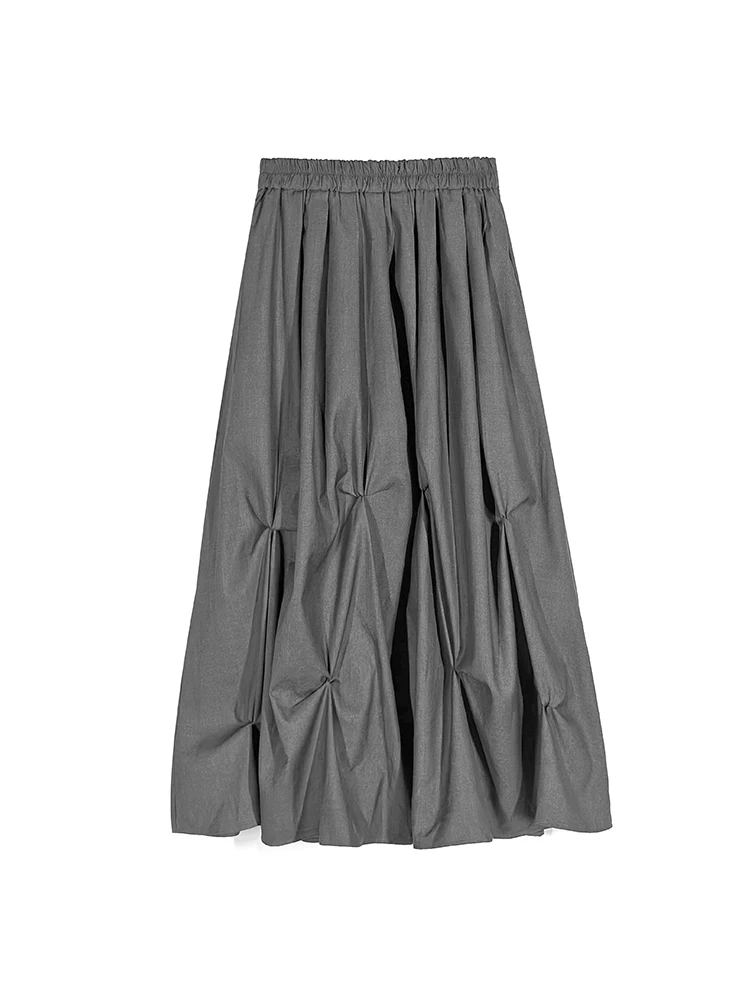 Jesienna nowa spódnica damska, unikalny design, czarna, modna, plisowana spódnica