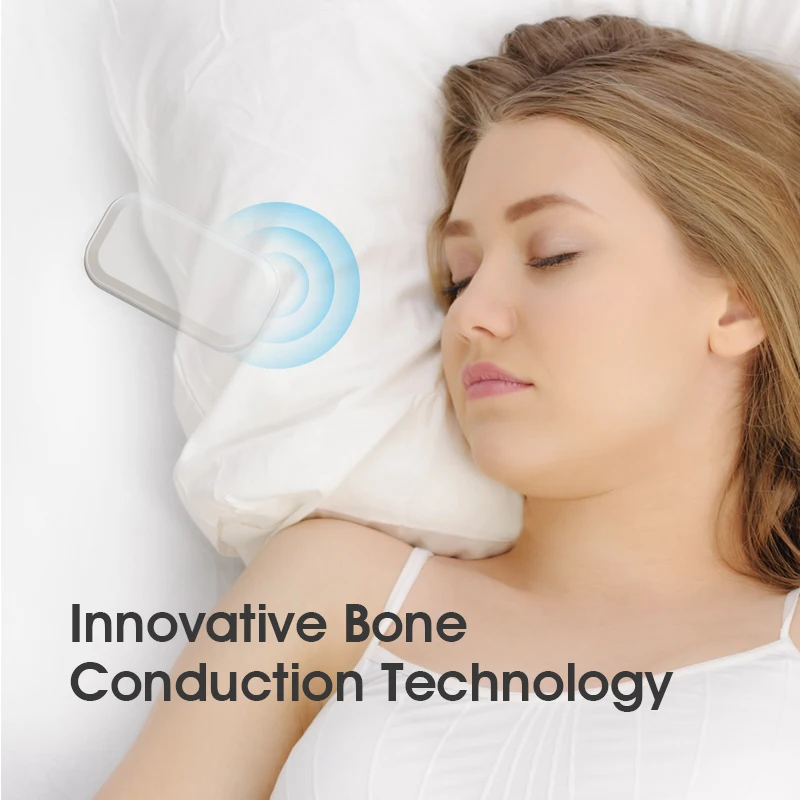 Under Pillow Bone Conduction Bluetooth 5.3 Speaker Aid Soundbar Timed Shutdown TF Card Player Portable Mini Stereo Music Box
