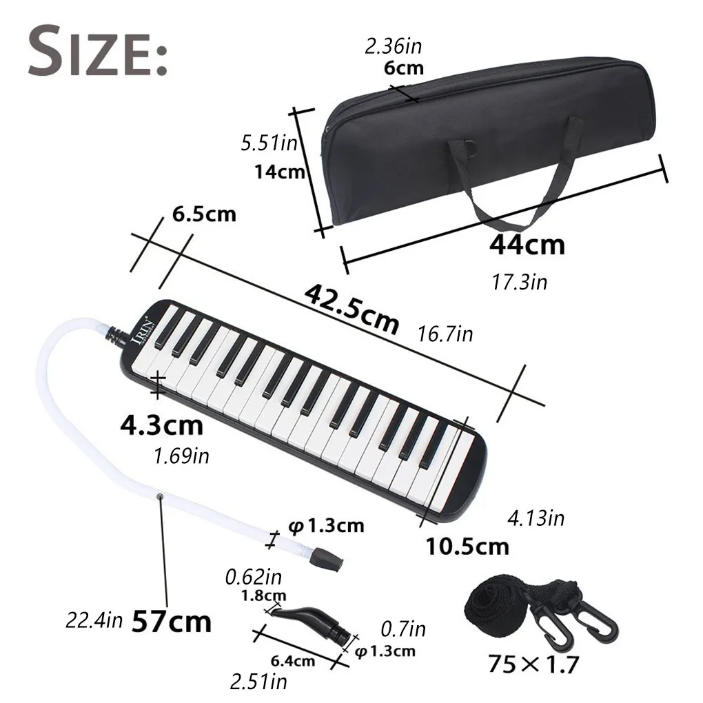 32 Keys Professional Musical Keyboard Music Instrument Portable Durable Piano Harmonica Playing Keyboards Pink