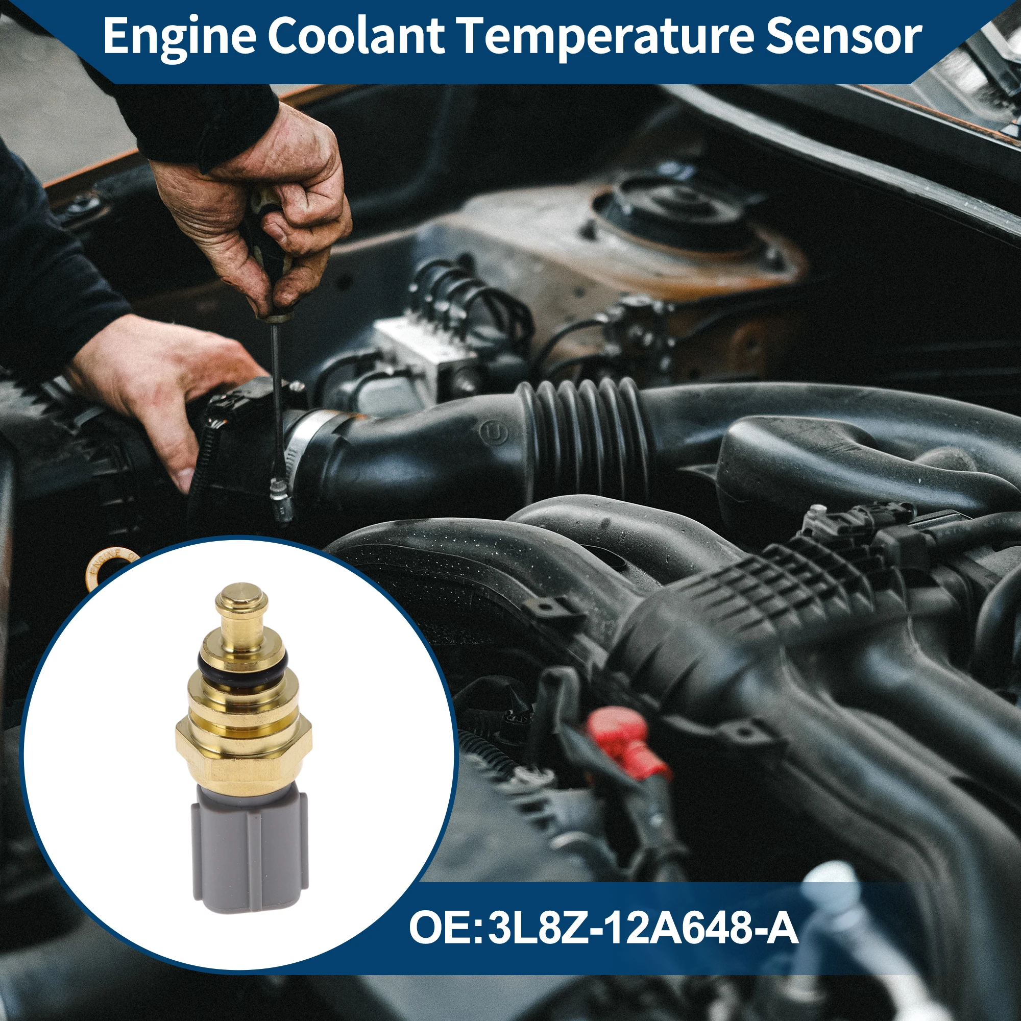 UXCELL Engine Coolant Temperature Sensor Water Temperature Sensor for Ford C-Max Energi SE Energi Titanium Hybrid SE
