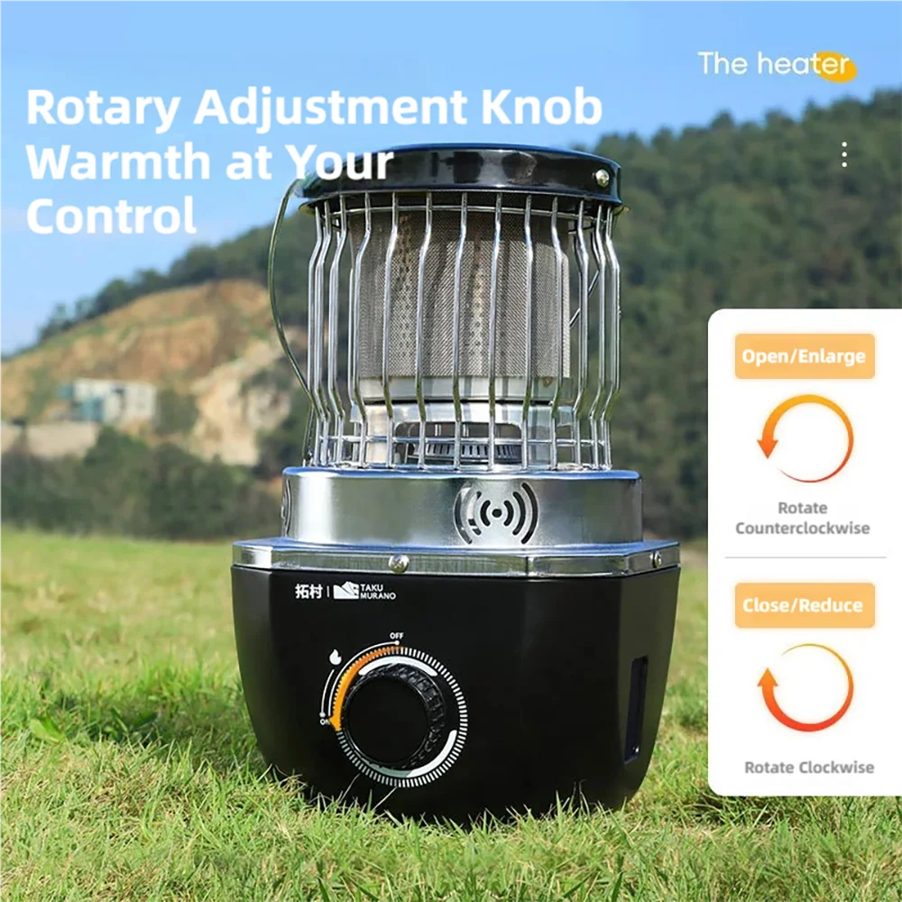 新型ミニガスヒーター&ストーブ、アウトドア用ポータブルカード - Outdoor Camping Gas Heater のレビューと価格