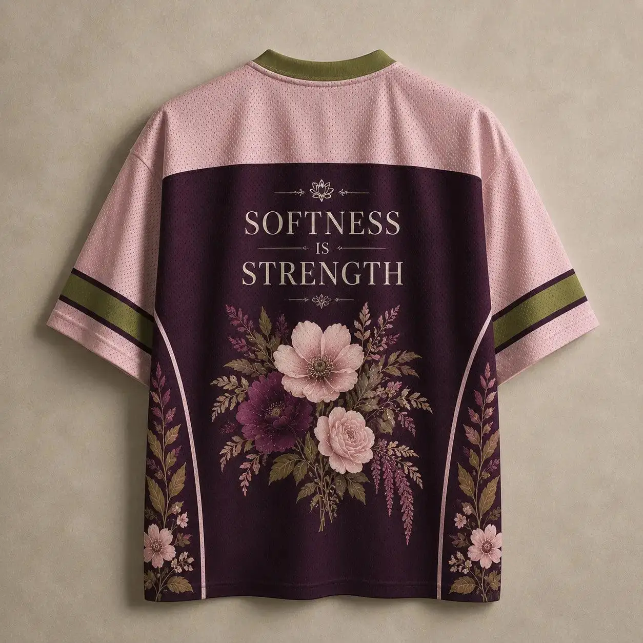 2026 Summer Fashion New Retro Mythical World Tree and Flowers 3D Printed Outdoor Leisure Fitness V-neck T-shirt Size Up