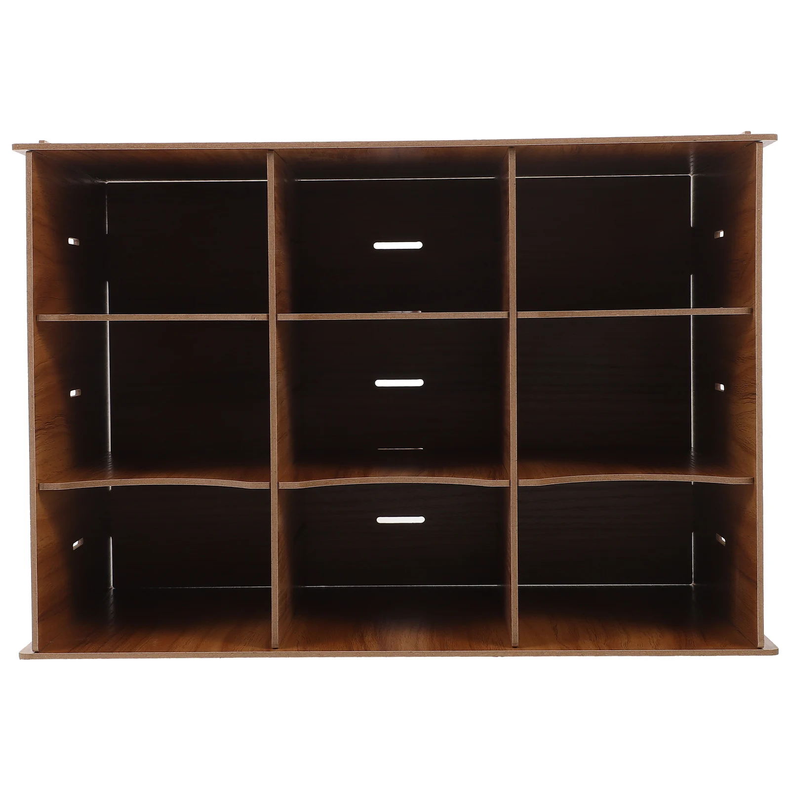 

Multifunctional Storage Box 3 Layers 9 Compartments Brown Office Desk Organizer File Holder Document Box Desktop Gadget