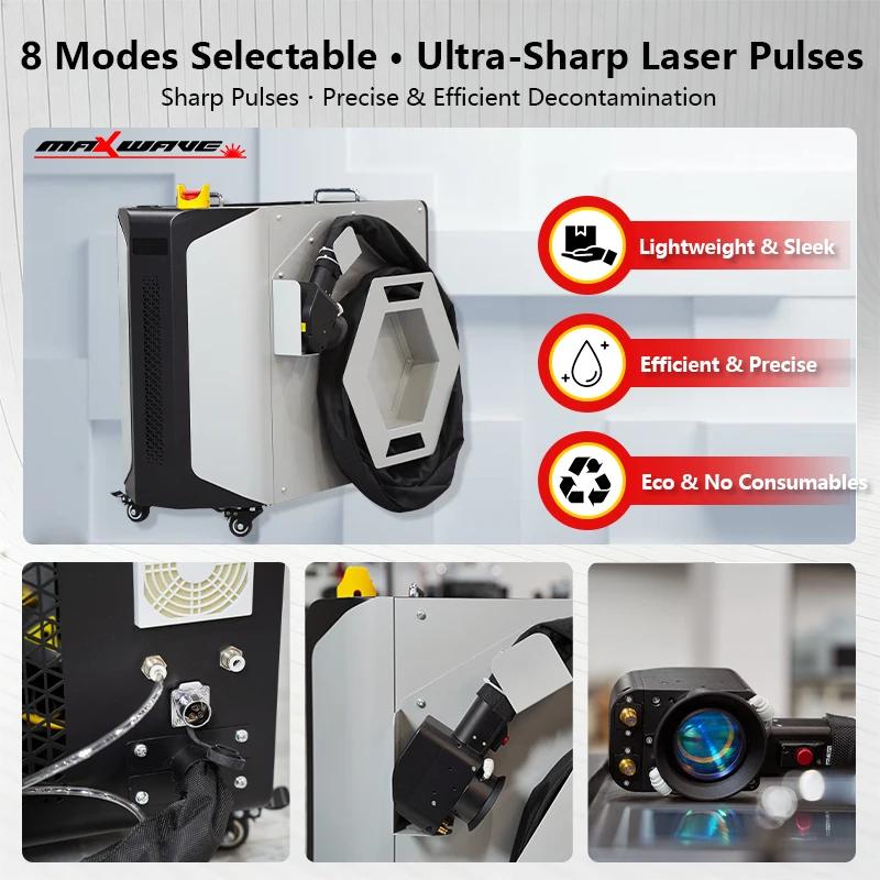 Laser Cleaning Machine for Rust Removal Handheld Metal Rust Removal Laser Stripping Machine for Wood Air Cooling Laser Cleaners