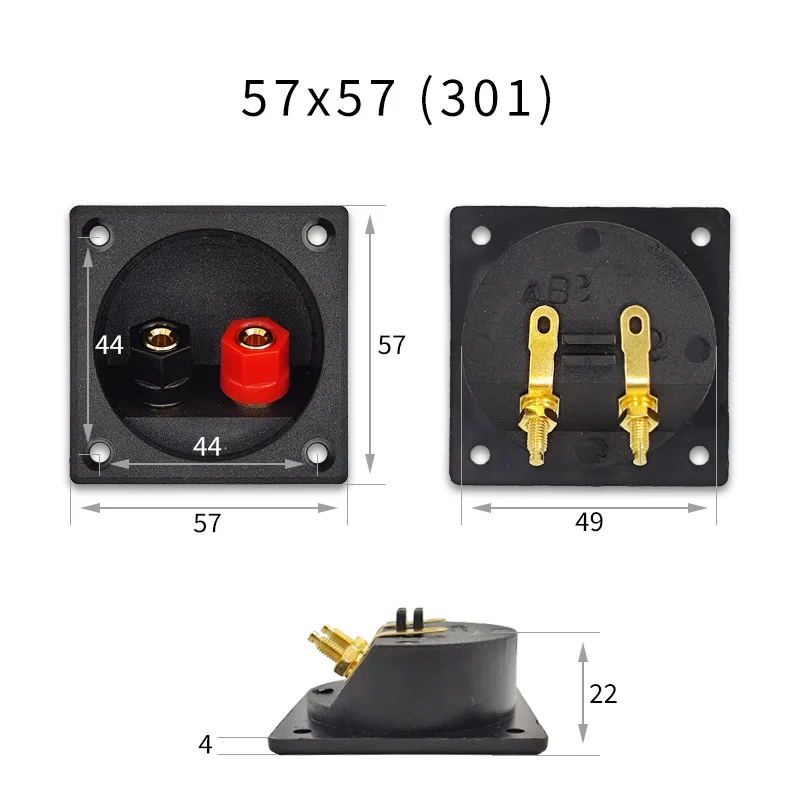 DIY Audio-Zubehör Lautsprecher-Anschlussbox 2/4-Wege Optional Verstärkte ABS-Kunststoff Anschlussdose Verbindungsclip 2 Stück/Set – Detail 9