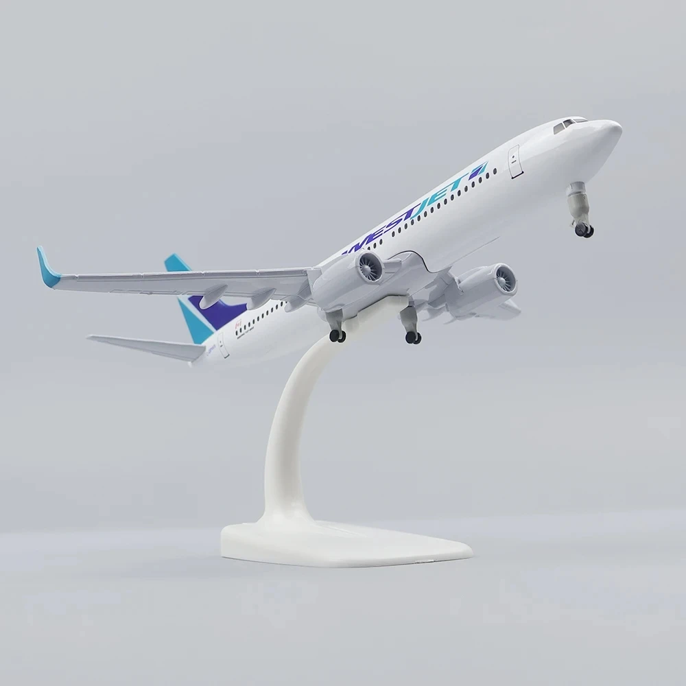 20cm 1:400 Scale Metal Airplane Model Canada Westjet B737 Airlines Metal Aircraft Replica Alloy Material Aviation Mold Gift Seri