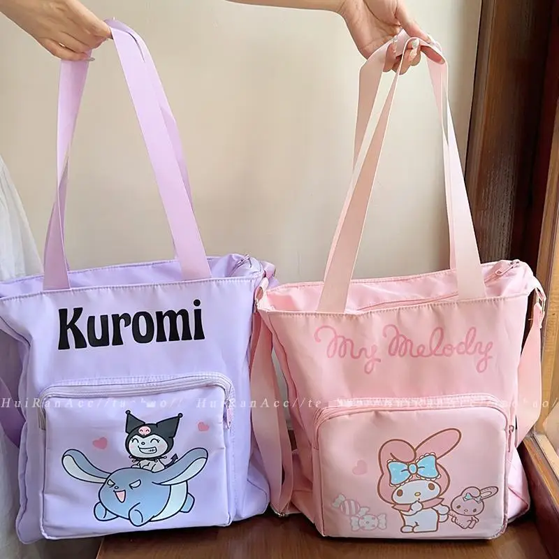 

Sanrio My Melody Kuromi Anime Kawaii Ins Fashion Shoulder Bag Cute Cartoon Pochacco Student Large Capacity Crossbody Bag Gifts