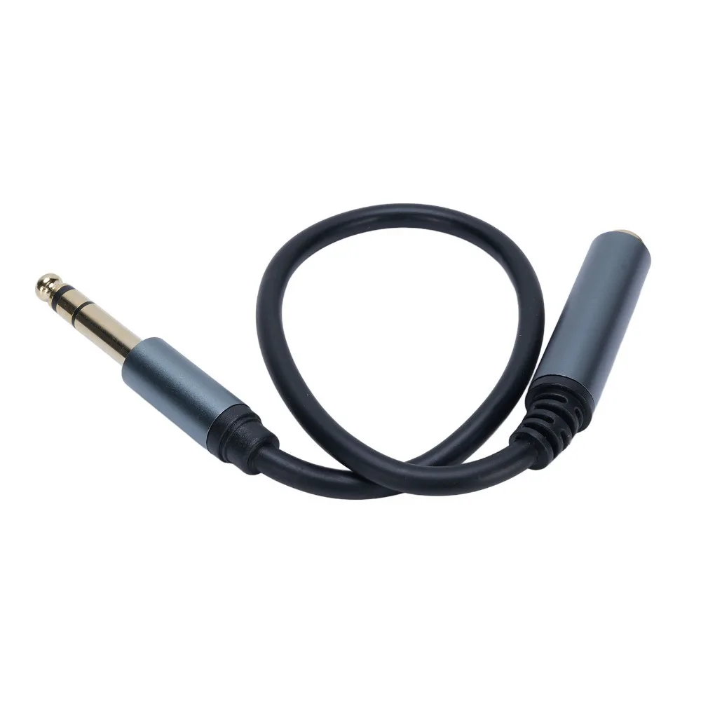 24K Gold Plated 1/4 Inch Male to Female Cable Balanced Plug and Play Extension Cable PVC Sheath 30cm / 11.81in Instrument Cable