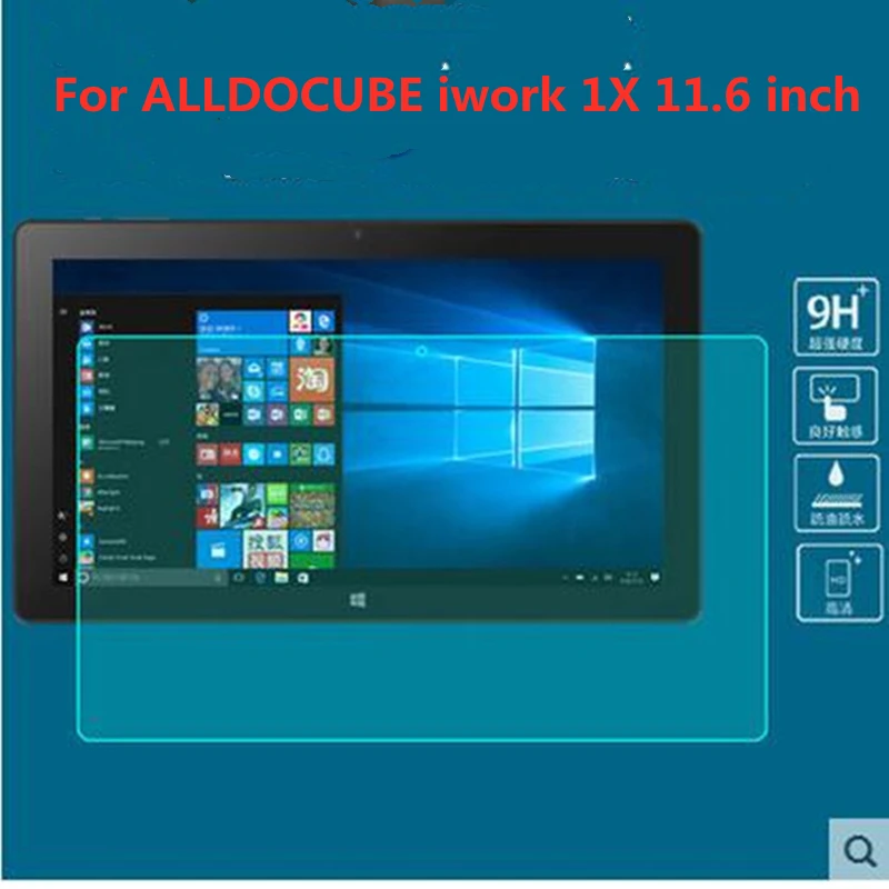 قرص غطاء كامل الزجاج المقسى ل ALLDOCUBE iwork 1X 11.6 بوصة حامي الشاشة فيلم