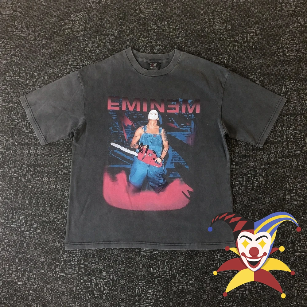 EMINEM Streetwear Graphics Printed Vintage T-shirt Men Women Clothing Casual Tops T Shirt