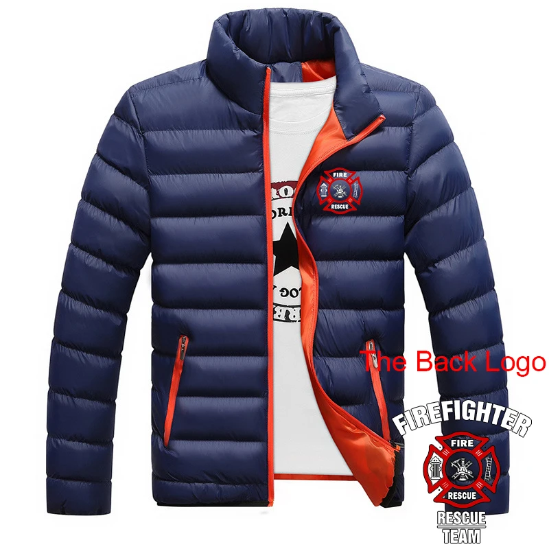 2024 Firefighter Rescue TeamHarajuku Men Spring and Autumn Printing High Quality Leisure Four-Color Cotton Comfortable Jacket