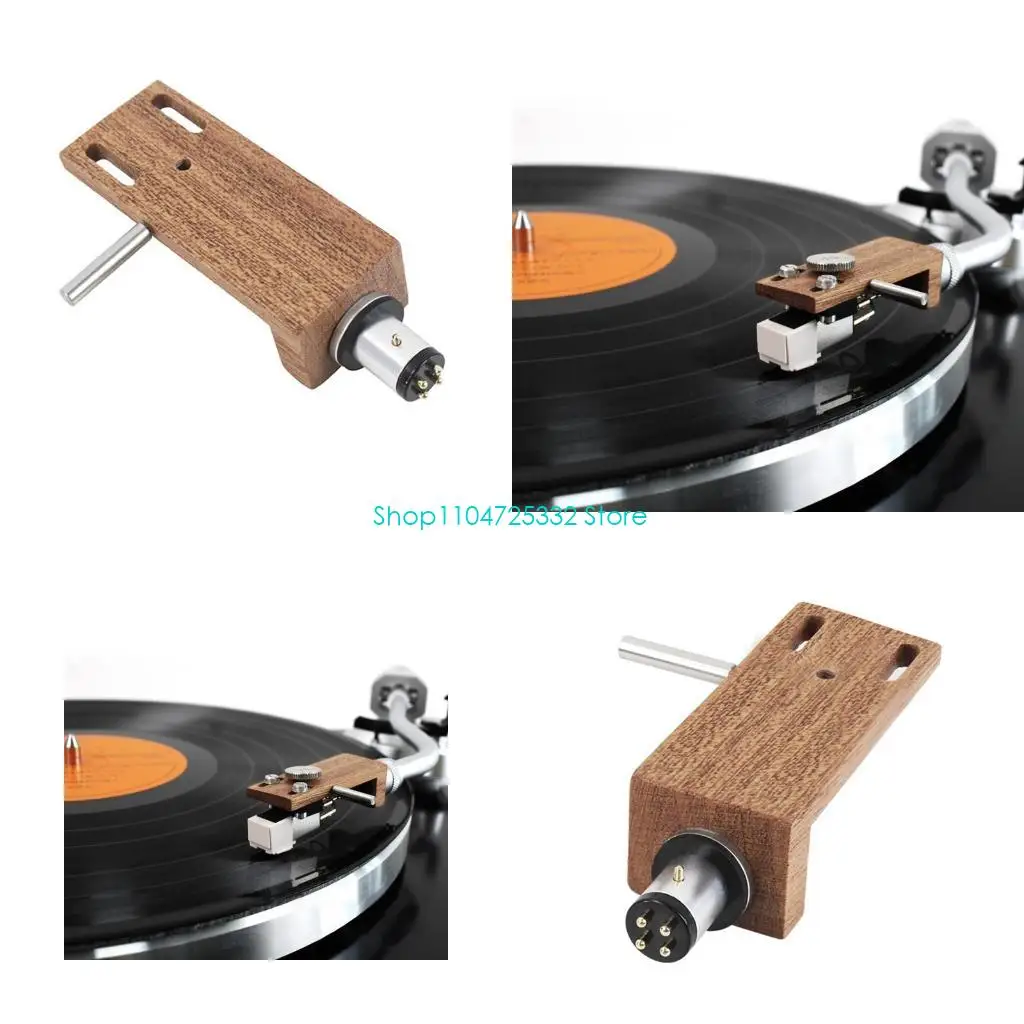 

P5EA Bnineteenteam Universal Record Player Headshell Phonograph Cherry Turntable Replacement Headshell with 4pcs
