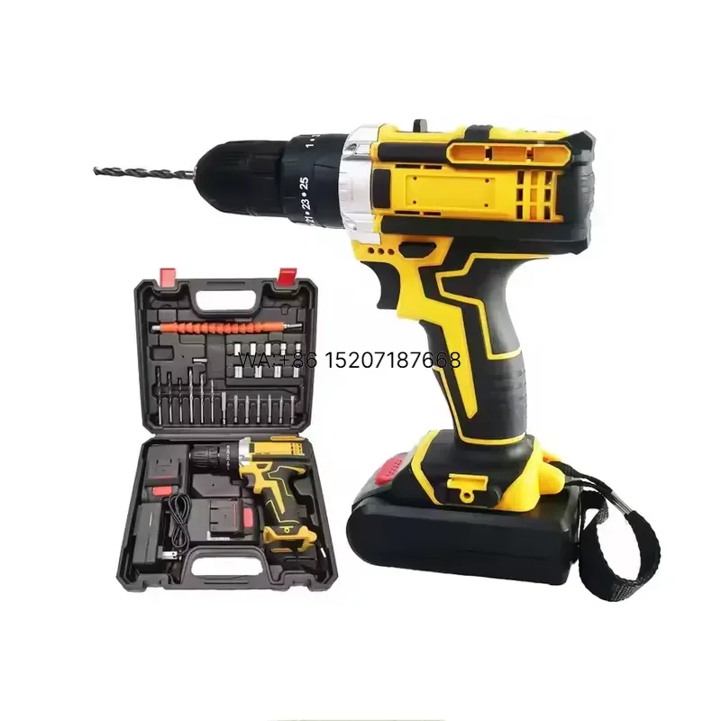Wmwmnu for Professional Practical Home Kit Electrician Cordless Driver Drill Basic Tool Set