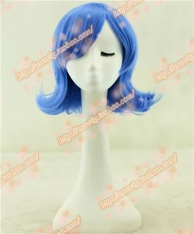 Halloween Inside Sadness Blue Wig Cosplay wig  Out Role Play Sadness blue Hair Costumes with hair cap