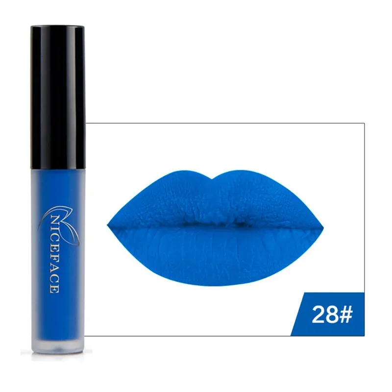 NICEFACE Gợi Cảm Matte Liquid Lipgloss Duyên Dáng Son Trang Điểm Halloween Son Môi Maquiagem Bền Chống Nước Đảng Son Bóng