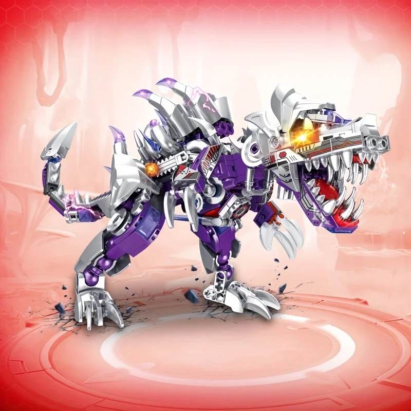 Realistic Cool 2IN1 Jurassic Mechanical Indominus Rex Dinosaur World Model Mecha Building Blocks Bricks Children Boys Toy Gifts