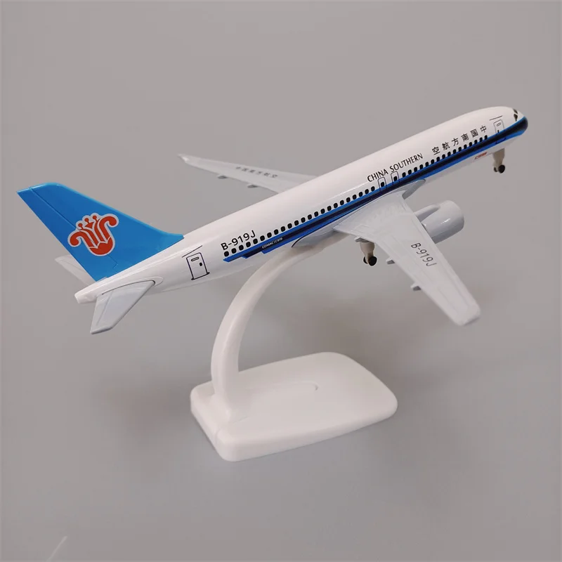 19cm Air China Southern COMAC C919 Airlines Aircraft Diecast Airplane Model Plane Aircraft with Wheels Landing Gears Aeroplane