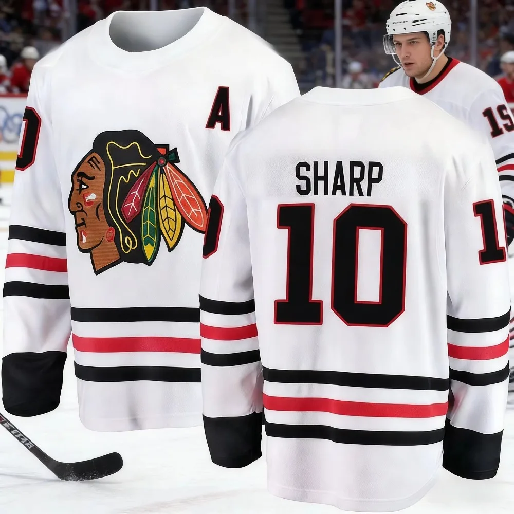 2026 Chicago Best-selling Men's Ice Hockey Sportswea 3D Printed White Breakthrough Edition Children's and Parental Clothing