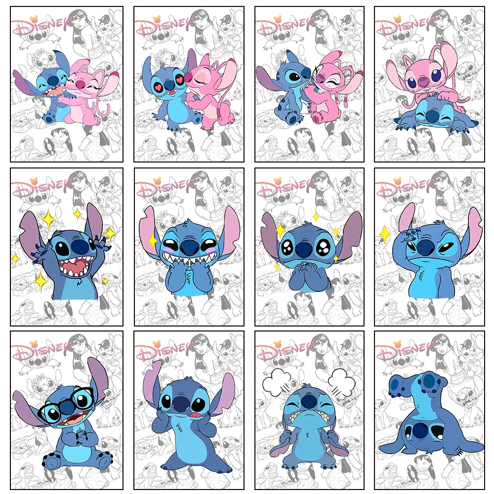 MINISO Disney Cartoon Stitch Anime Wall Art Posters Home Decor Children Room Decorative Painting Fine Gift Picture Print Artwork