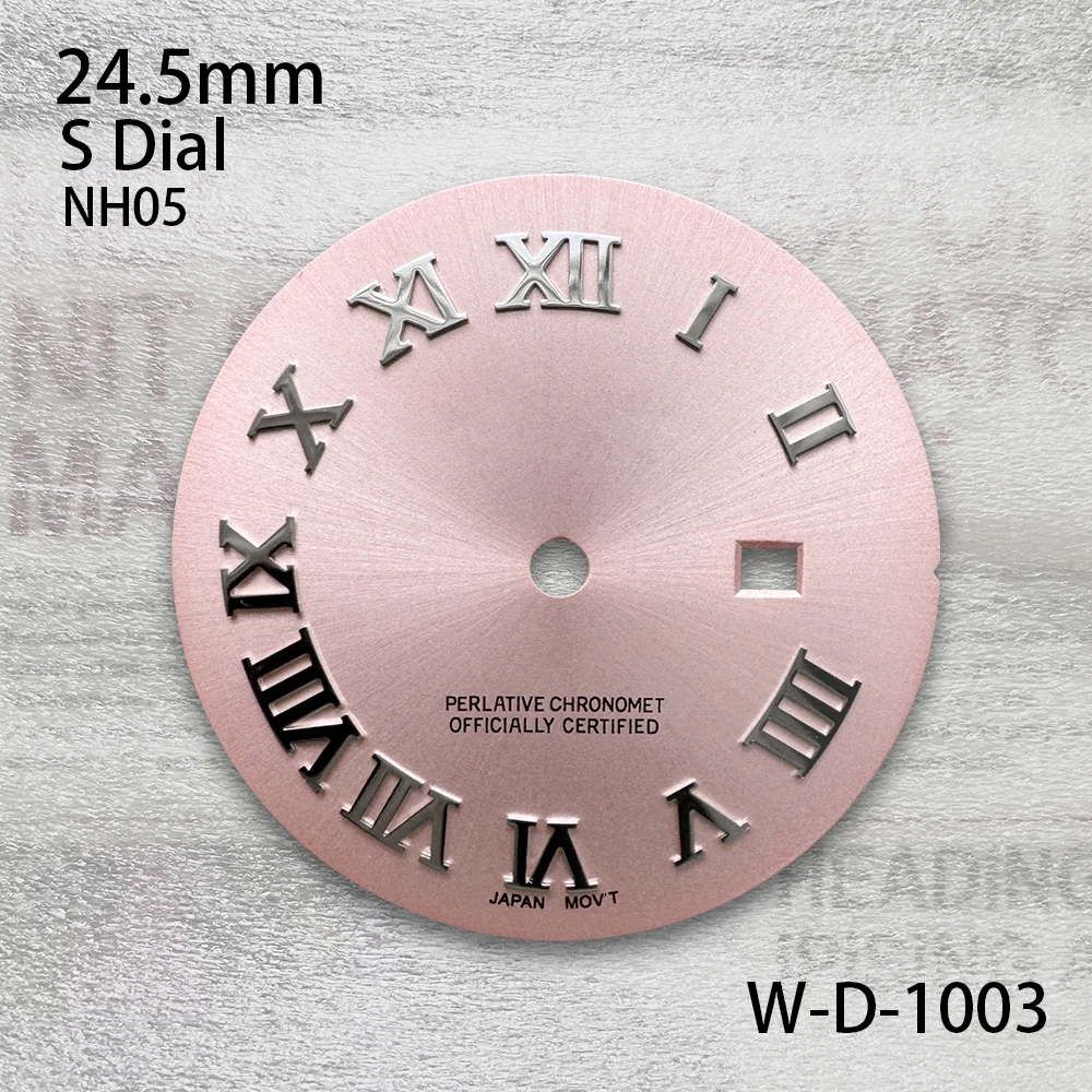24.5mm S Logo Rome Dial Fit NH305 Movement Ladies' High Quality Sunray Watch Modification Accessories