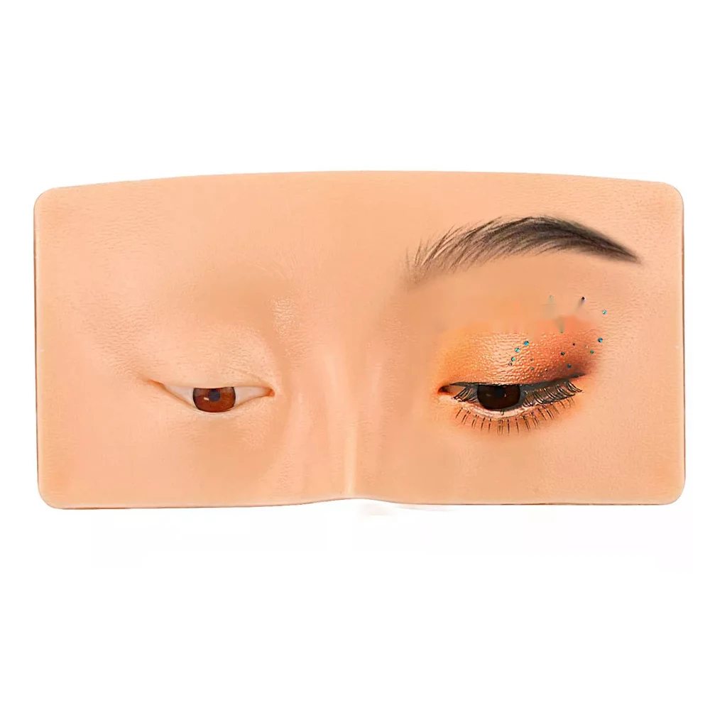 1pcs Reusable 5D Cosmetic Makeup Practice Mask Board Pad Skin Eye Face Solution Makeup Mannequin Silicone for Training Supplies