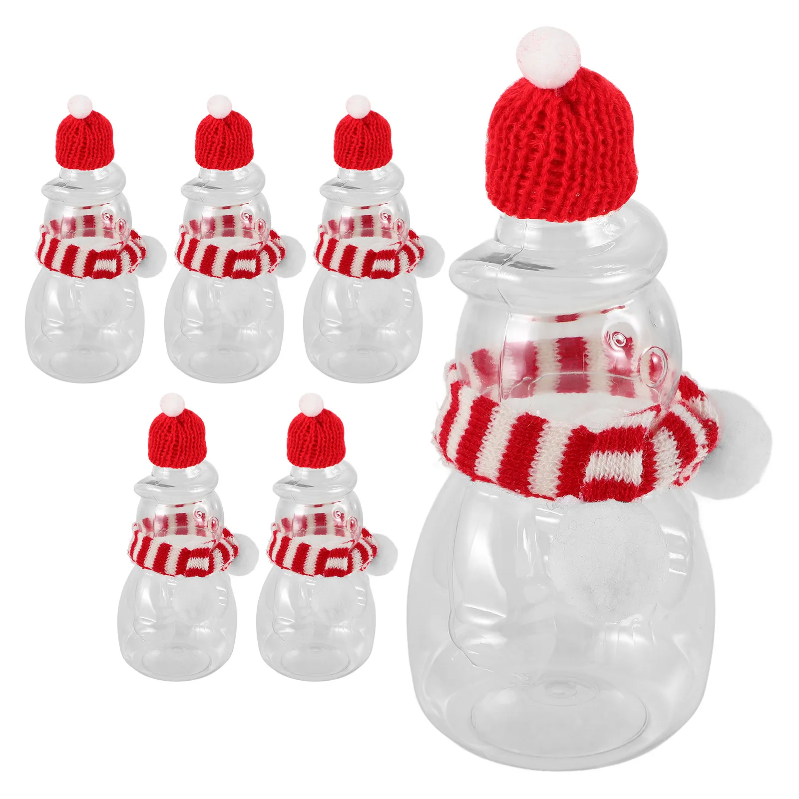 

6 set Snowman Cup 400ml Empty Milk Bottle Juice Bottles Reusable Empty Drink Containers Xmas Beverage Kitchen Bar
