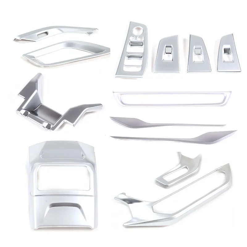 

ABS Silver For BMW 1 2 Series F40 F44 2023-2024 Interior Kit Dashboard Center Console Gear Shift Panel Cover Trim Stickers