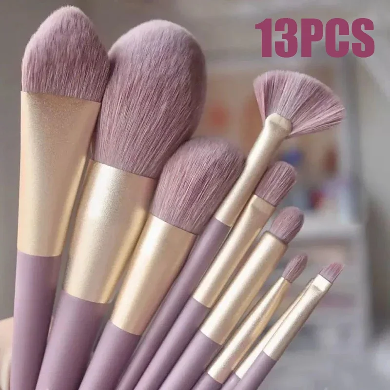 13Pcs Soft Fluffy Makeup Brushes Set for cosmetics Foundation Blush Powder Eyeshadow Kabuki Blending Makeup brush beauty tool