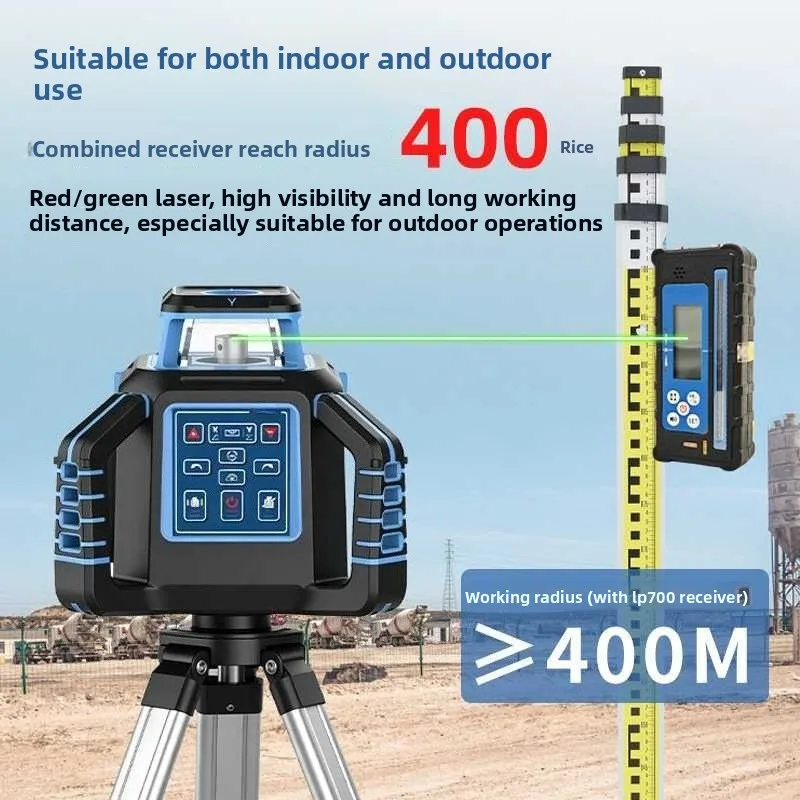 Laser Leveler Automatic Rotation Laser Leveler Infrared High-precision Concrete for Outdoor and Indoor Use