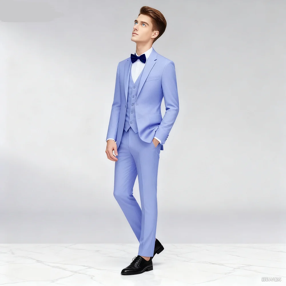 

Emerald Green Slim Fit 3-Piece Men's Suit Set - High-Quality Male Formal Party Clothing with Jacket Vest Pants