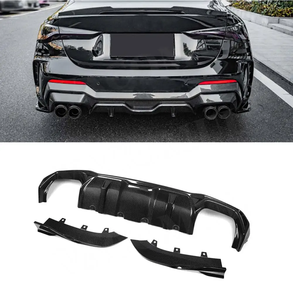 

VACOMUL 1set For BMW 4 Series G22 G23 Coupe 2021+ Dry Carbon Fiber Rear Bumpers Lip Diffuser Side Canard Car Styling Bodykit FRP