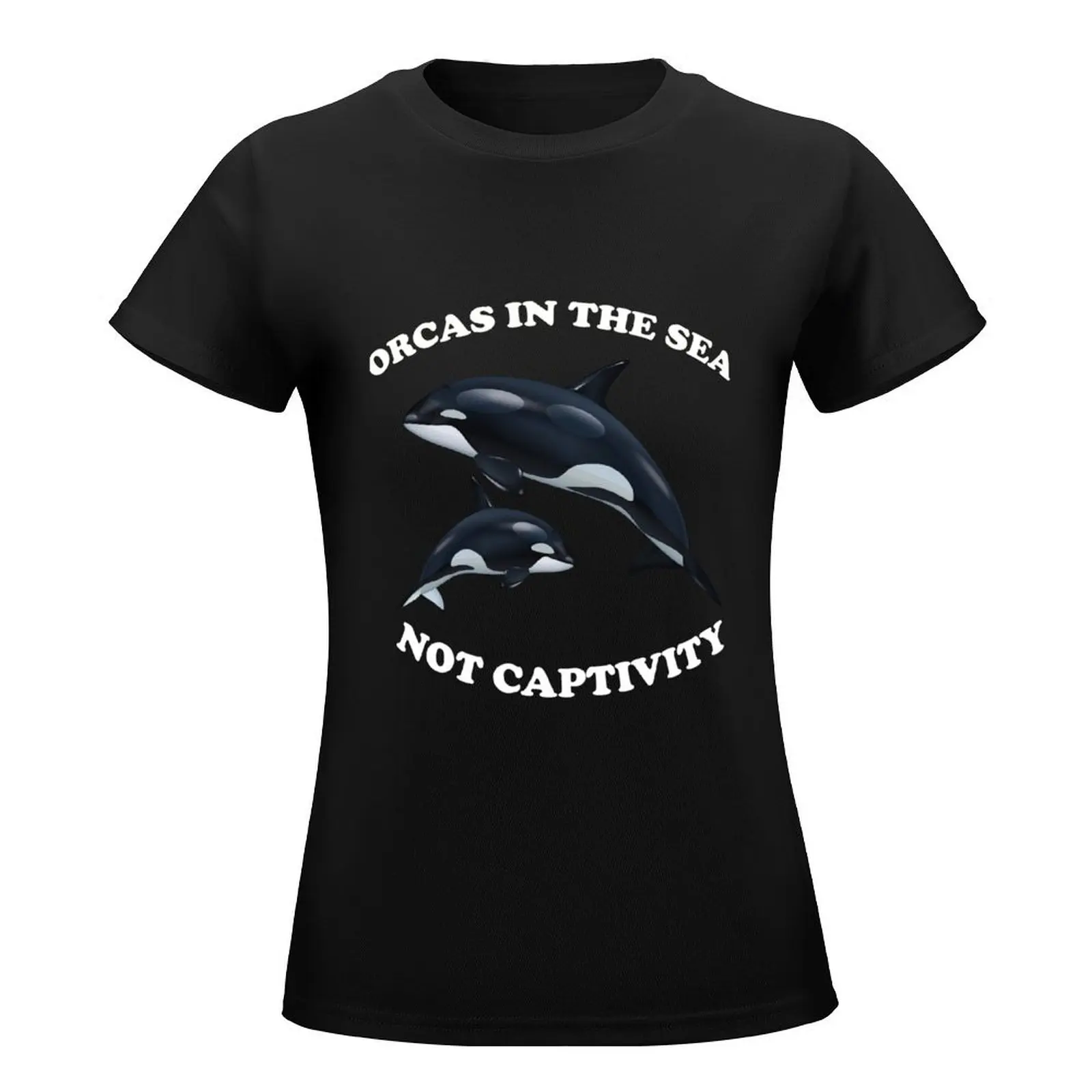 Protect Our Oceans: Join the Fight to Free Orcas from Captivity T-Shirt funny sports fans t shirts for Women