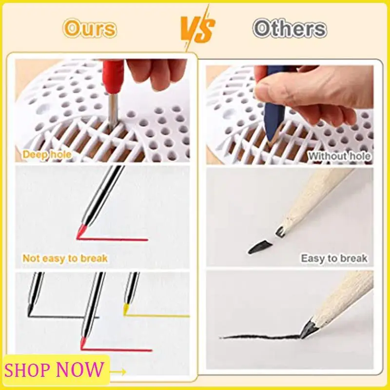 

Especial 4 Pack Woodworking Pencil Set With Refill 2.8Mm Built-In Sharpener Woodworking Tools Deep Hole Construction Pencil