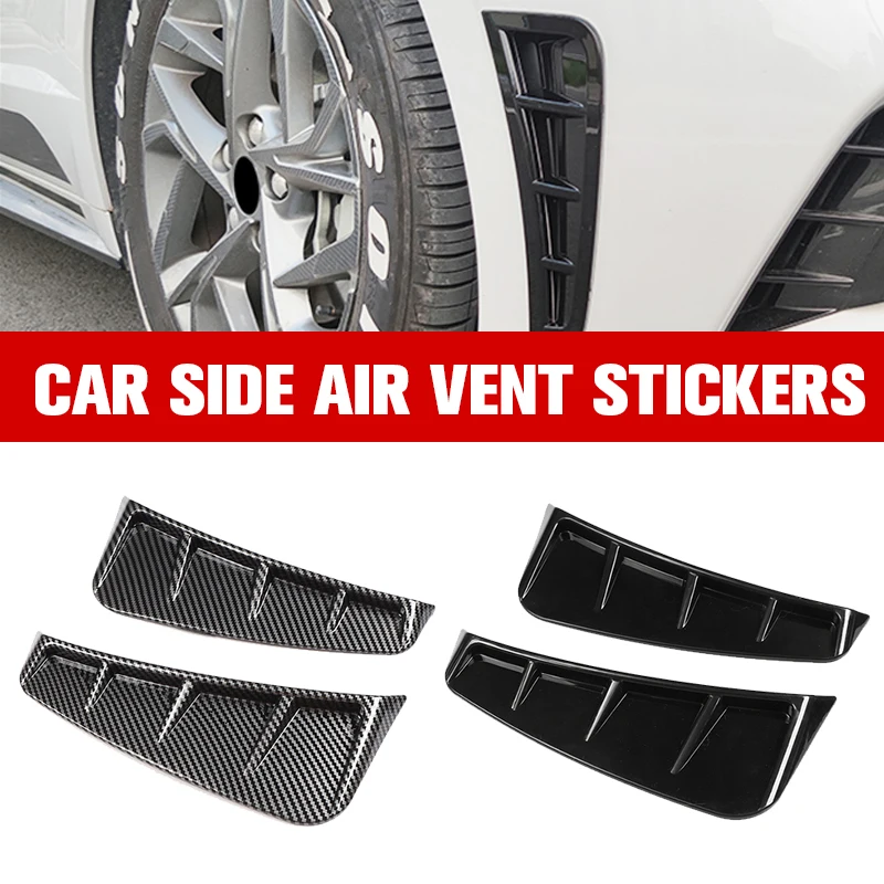 Universal Automobile Side Wing Leaf Panel Accessories Side Air Outlet Trim Flow Hood Exterior Style Decorative Car Decal