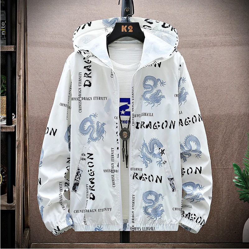 

Men's Summer Thin Breathable Cool Feeling Ice Silk Qui Dry Fiing Jaet Color Blo Sun Protection Clothing Lightweight H...