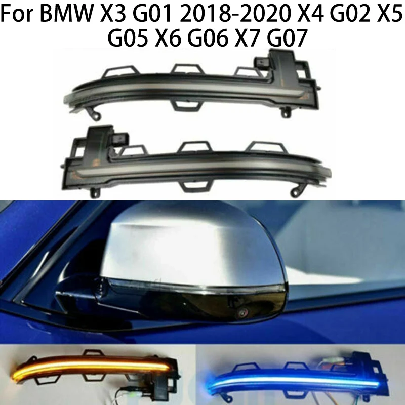 

Светодиодный динамический поворотник для BMW X3 G01 X4 G02 X5 G05 X6 G06 X7 G07 2018-2020